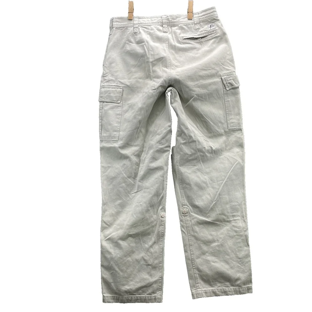 North Face Cargo Pants Mens 32x31* Ivory Cotton Roll Up Gorpcore Utility Outdoor